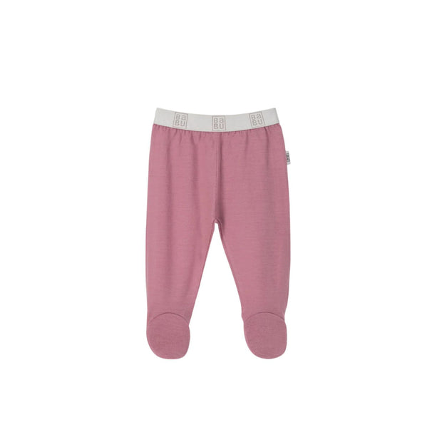 Merino Footed Leggings - Blossom | Babu