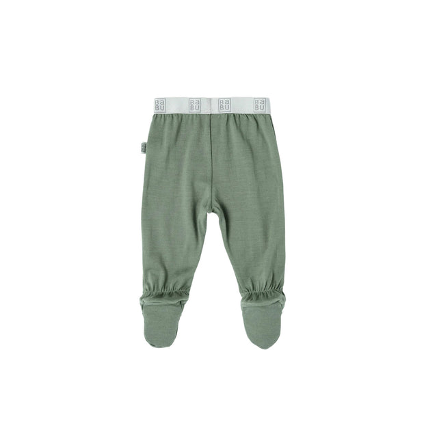 Merino Footed Leggings - Sage | Babu