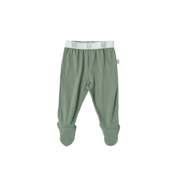 Merino Footed Leggings - Sage | Babu